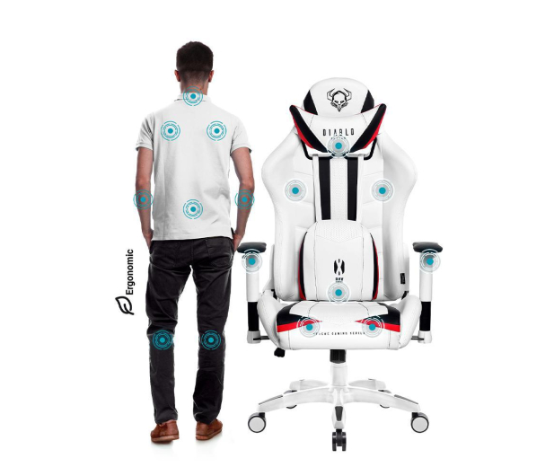 Diablo Chairs X-Ray 2.0 King Size Biało-czarny - 1192255 - zdjęcie 5
